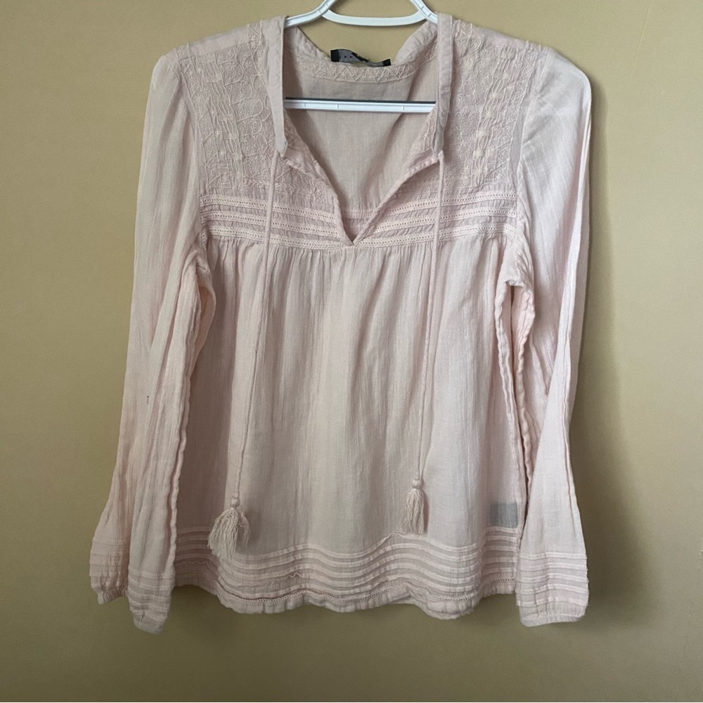 Sanctuary Light Pink Long sleeve shirt size Small